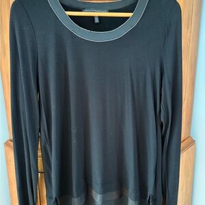 White House Black Market Blue Gray Blouse